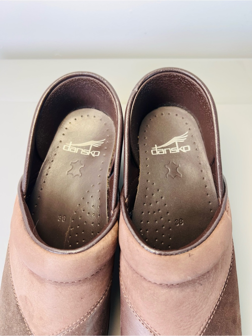 Dansko Brown Leather Patch Clogs EU 38 - Picture 4 of 7